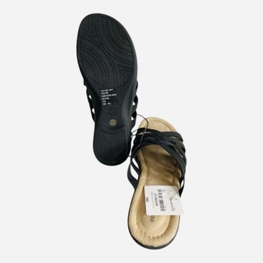 East 5th Irene Women's Black Strappy Memory Foam Slide Sandal Size 9.5 M NIB - Picture 7 of 8
